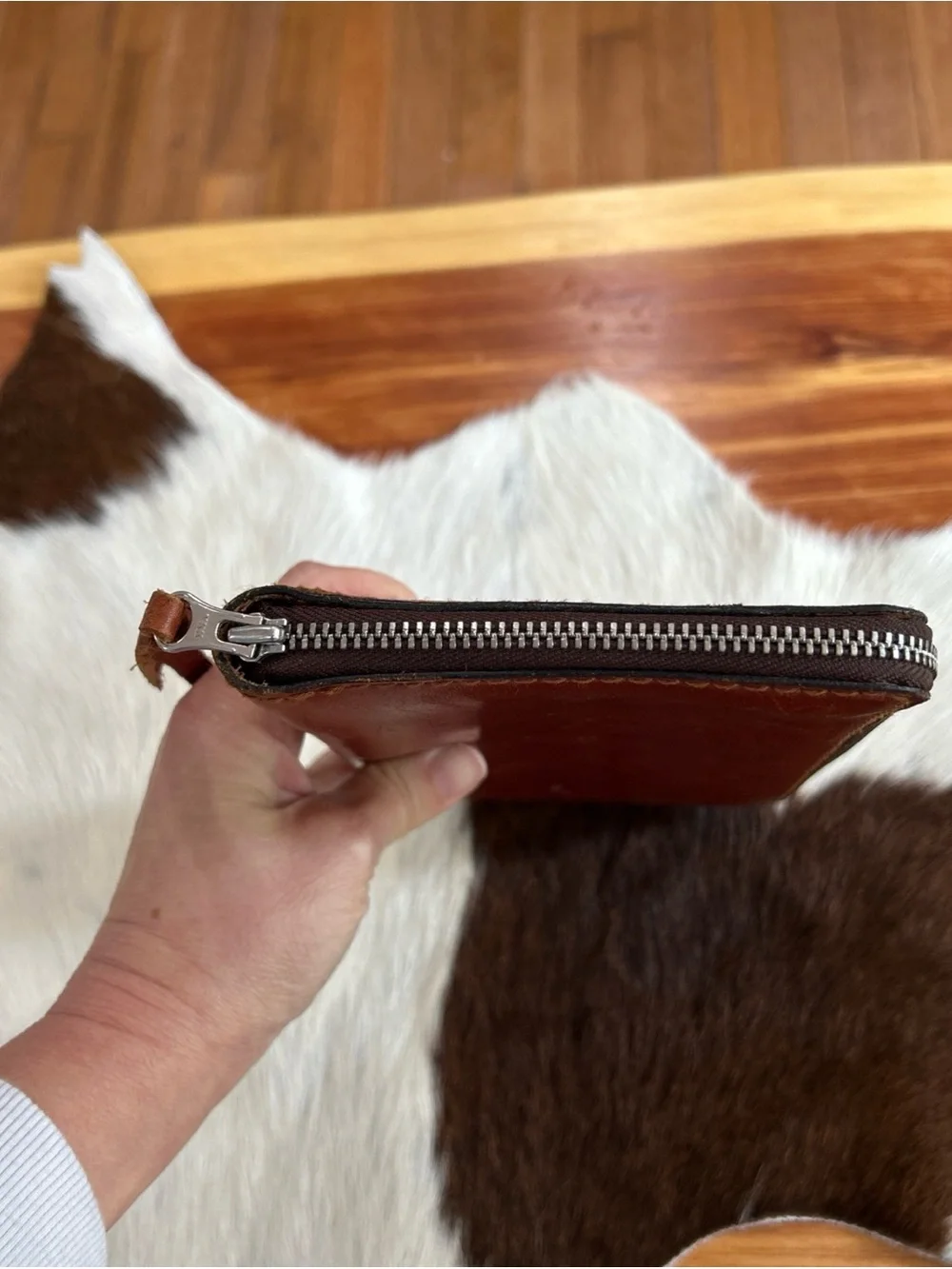 Vintage Planner Organizer Binder Leather Brown